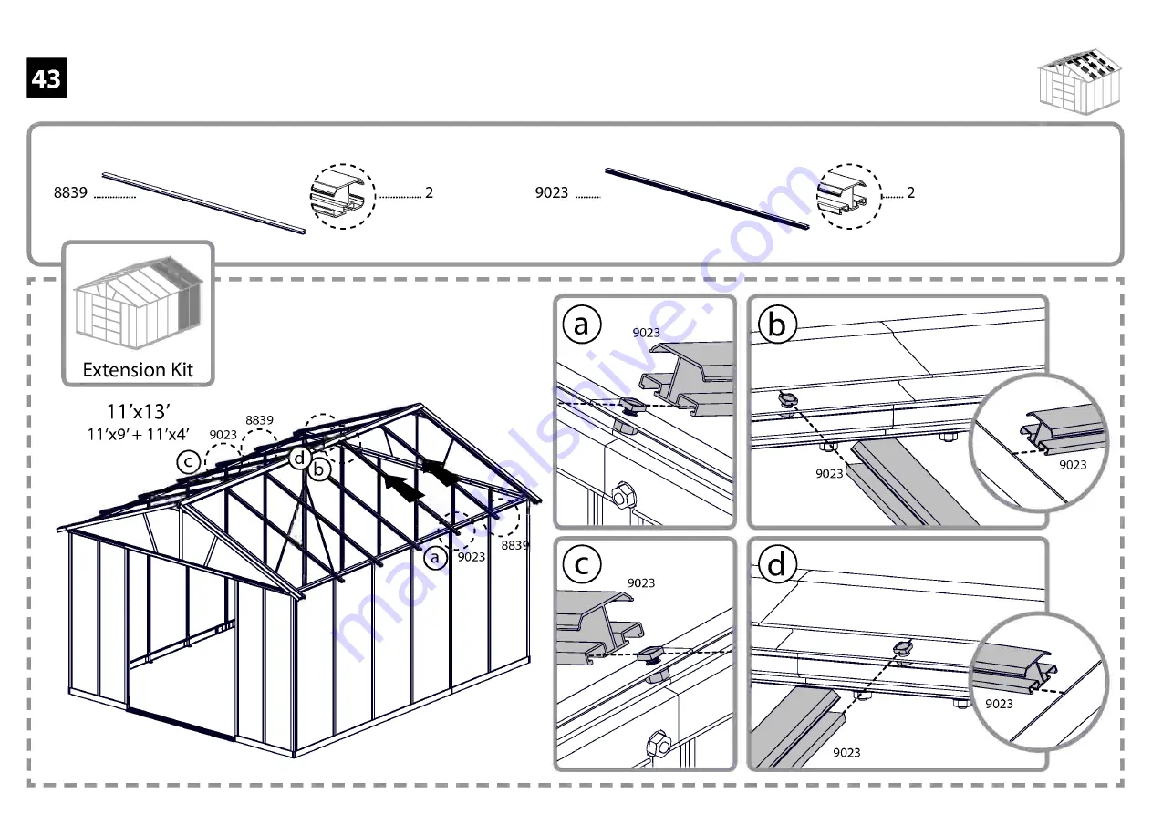 Palram Yukon Shed 11x9 Скачать руководство пользователя страница 68