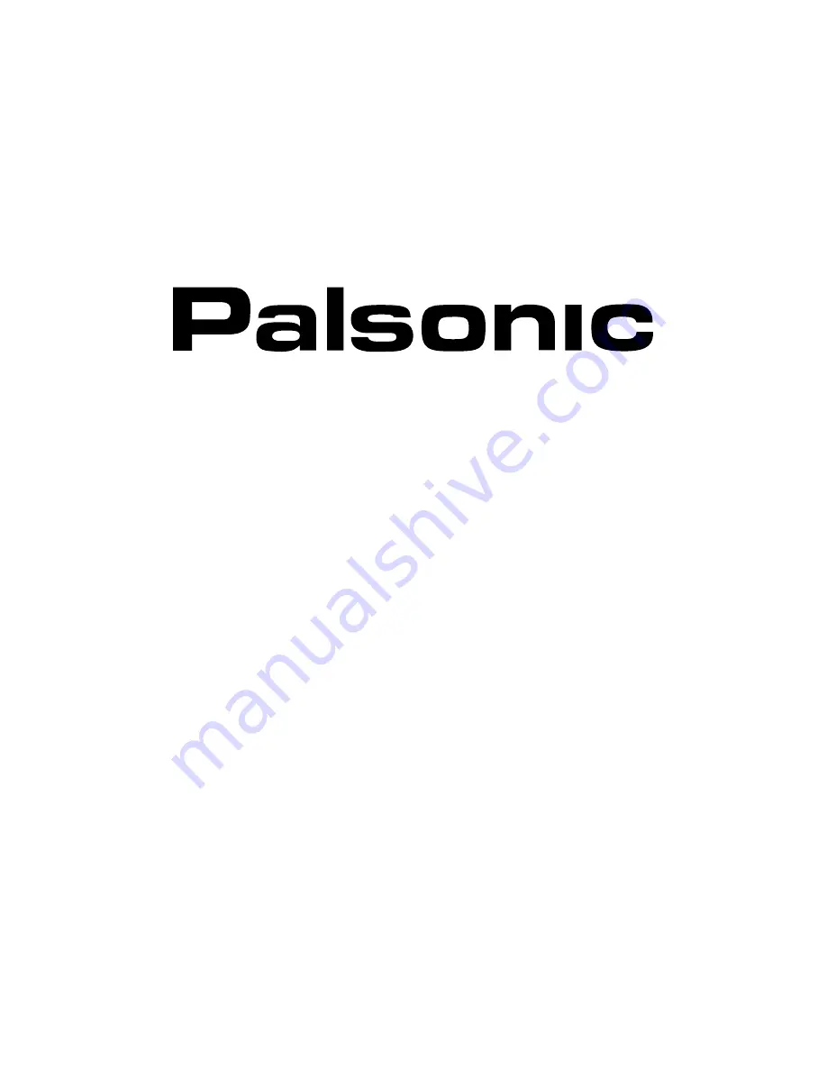 Palsonic 3490 Owner'S Manual Download Page 1