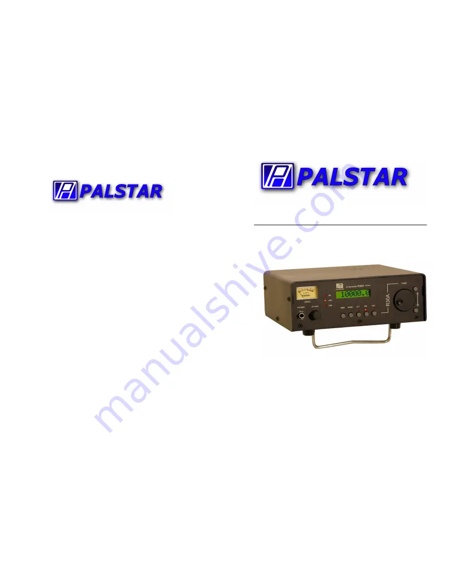 Palstar R30A Owner'S Manual Download Page 1