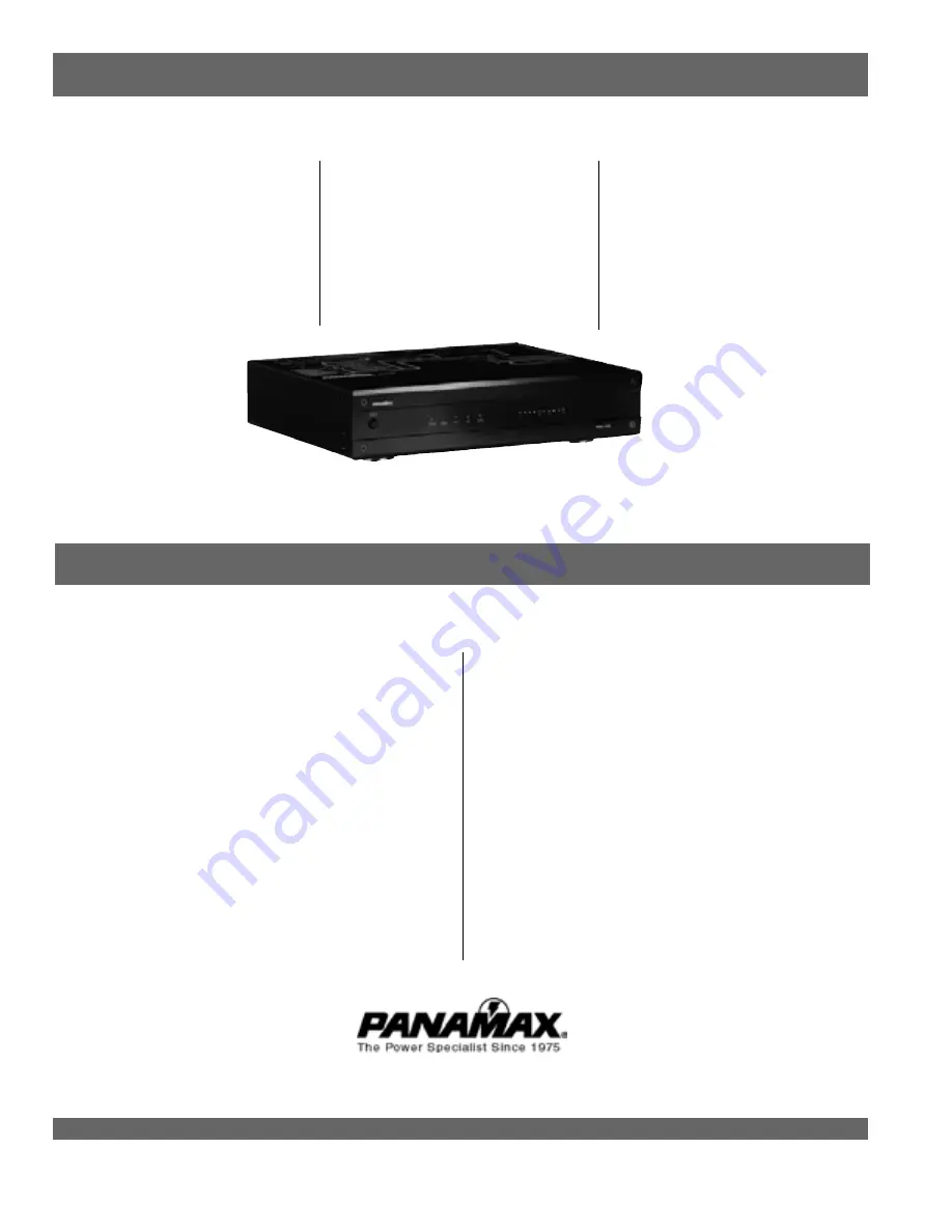 Panamax MAX 5100 Owner'S Manual Download Page 2