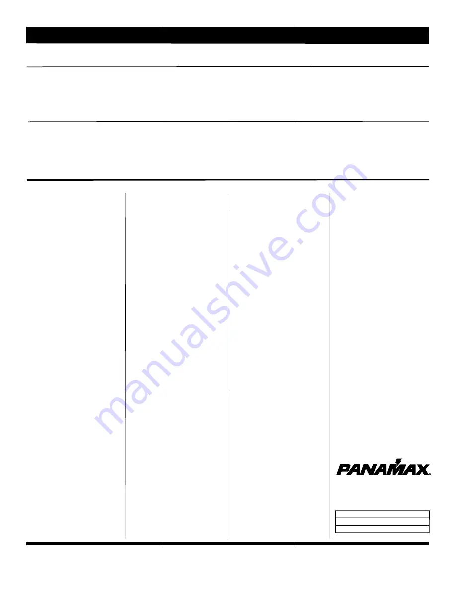 Panamax MD2-RCA Installation Instructions Download Page 2