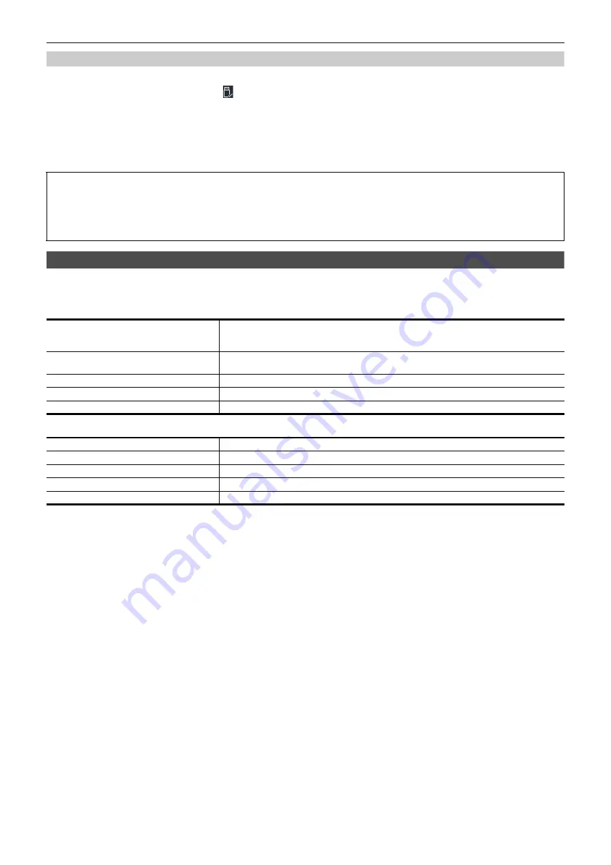 Panasonic AG-CX6 Operating Instructions Manual Download Page 172