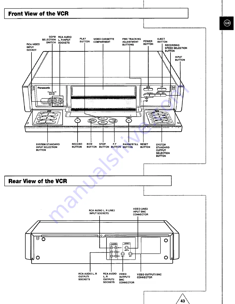 Panasonic AG-W2P Operating Instructions Manual Download Page 43