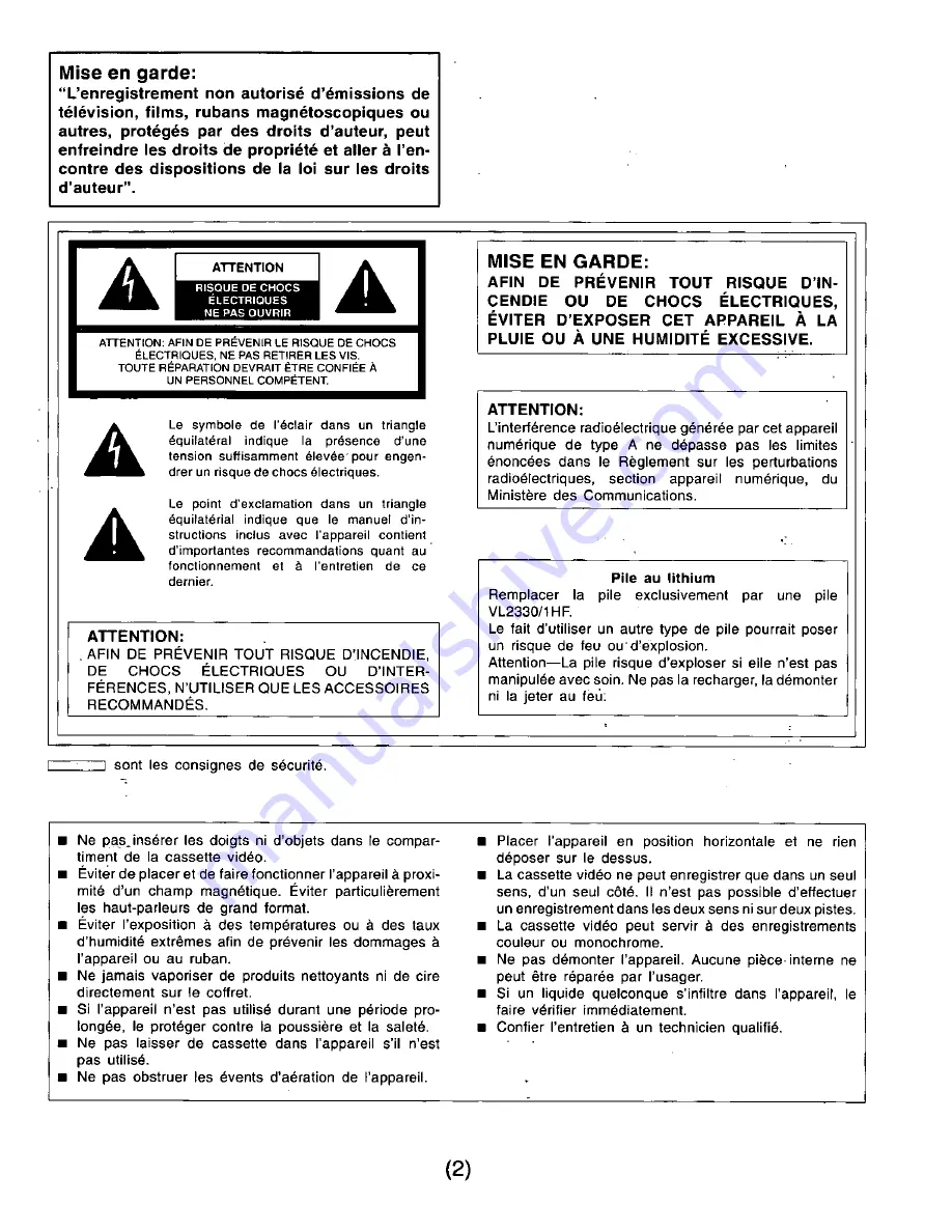 Panasonic AG6124 Operating Instructions Manual Download Page 36