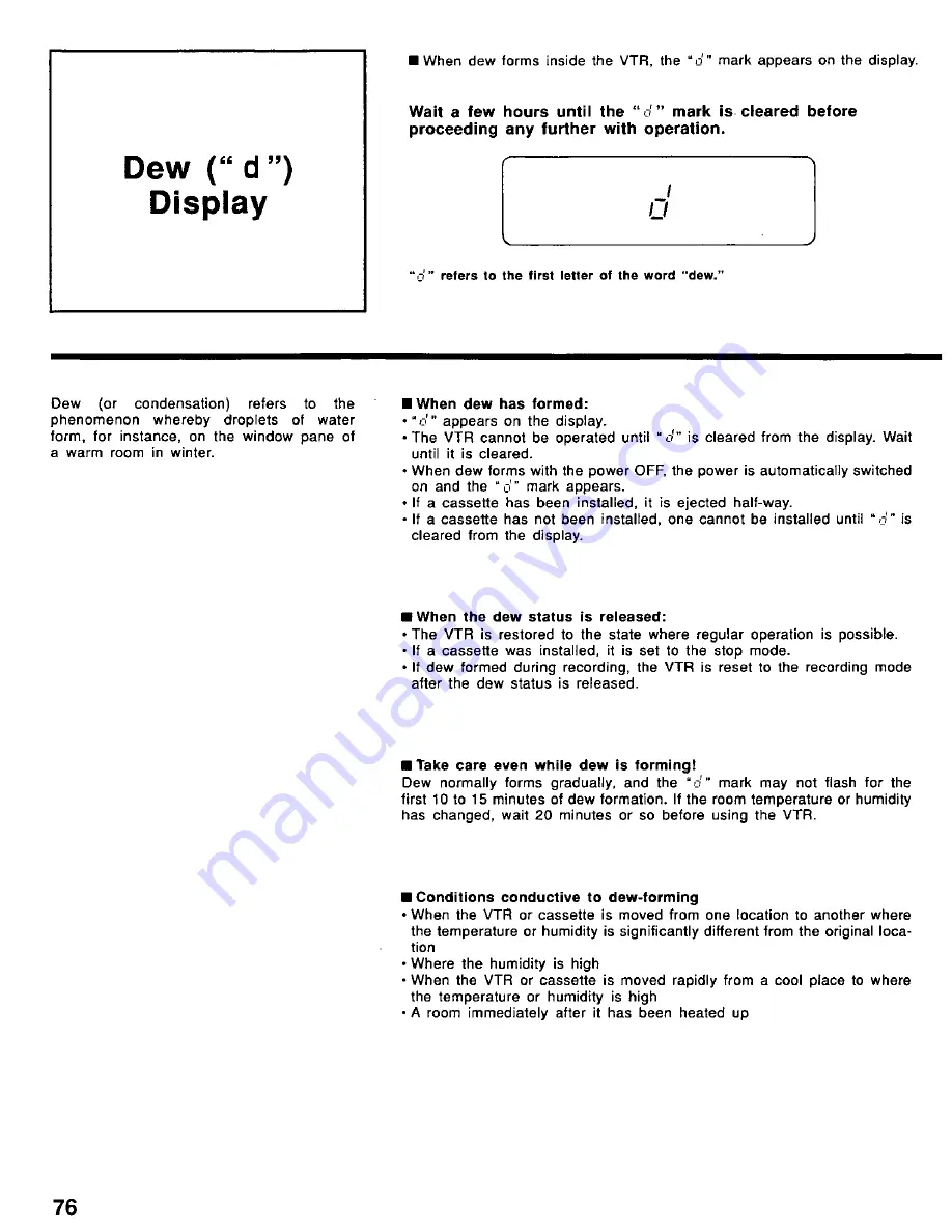 Panasonic AG6730P - TIME LAPSE RECORDER Operating Instructions Manual Download Page 76