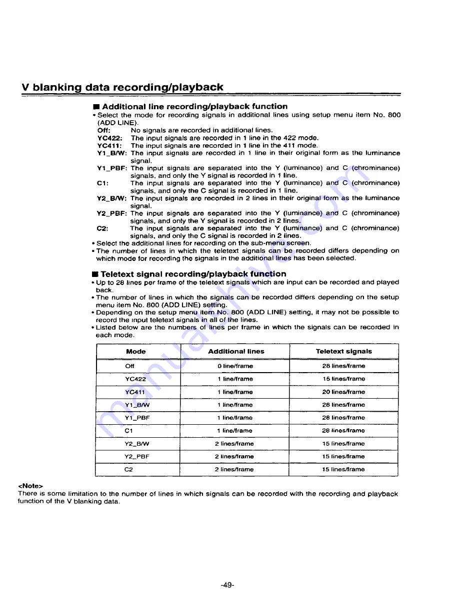 Panasonic AJD850A - DVC STUDIO VTR Operating Instructions Manual Download Page 51