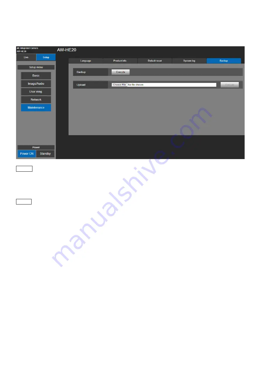 Panasonic AW-HE20KP Operating	 Instruction Download Page 112