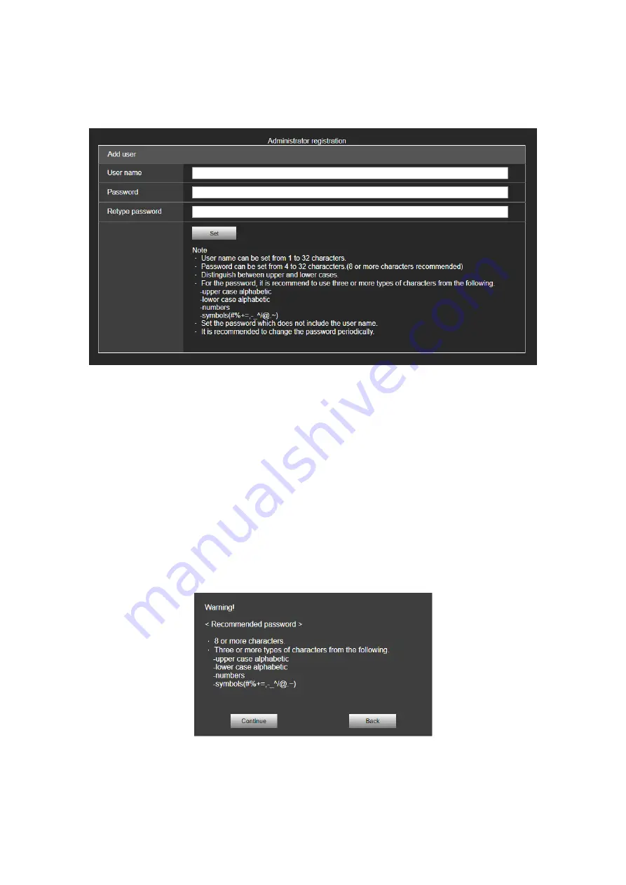 Panasonic AW-UE4 Series Operating Instructions Manual Download Page 20