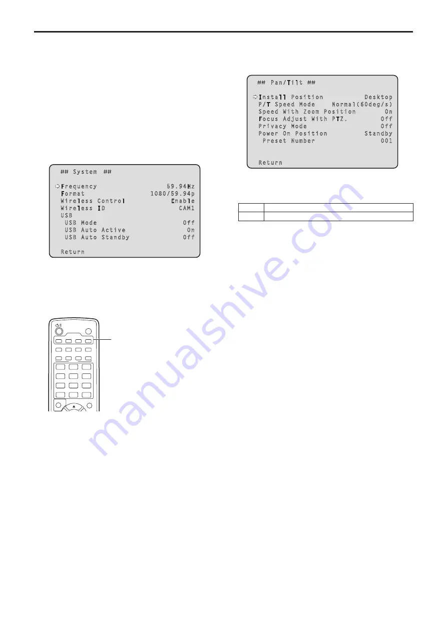 Panasonic AW-UE50WP Operating Instructions Manual Download Page 26