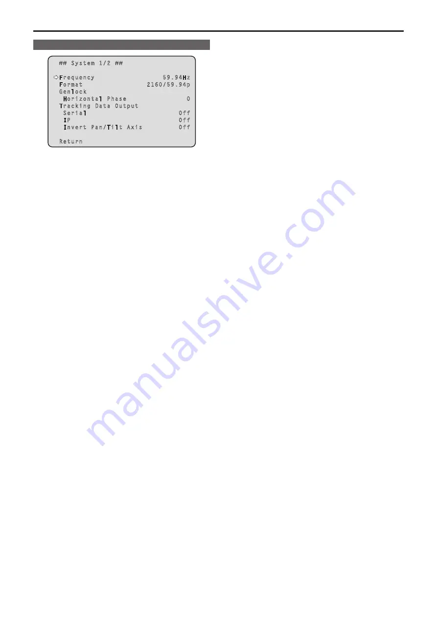 Panasonic AW-UE80WP Operating Instructions Manual Download Page 56