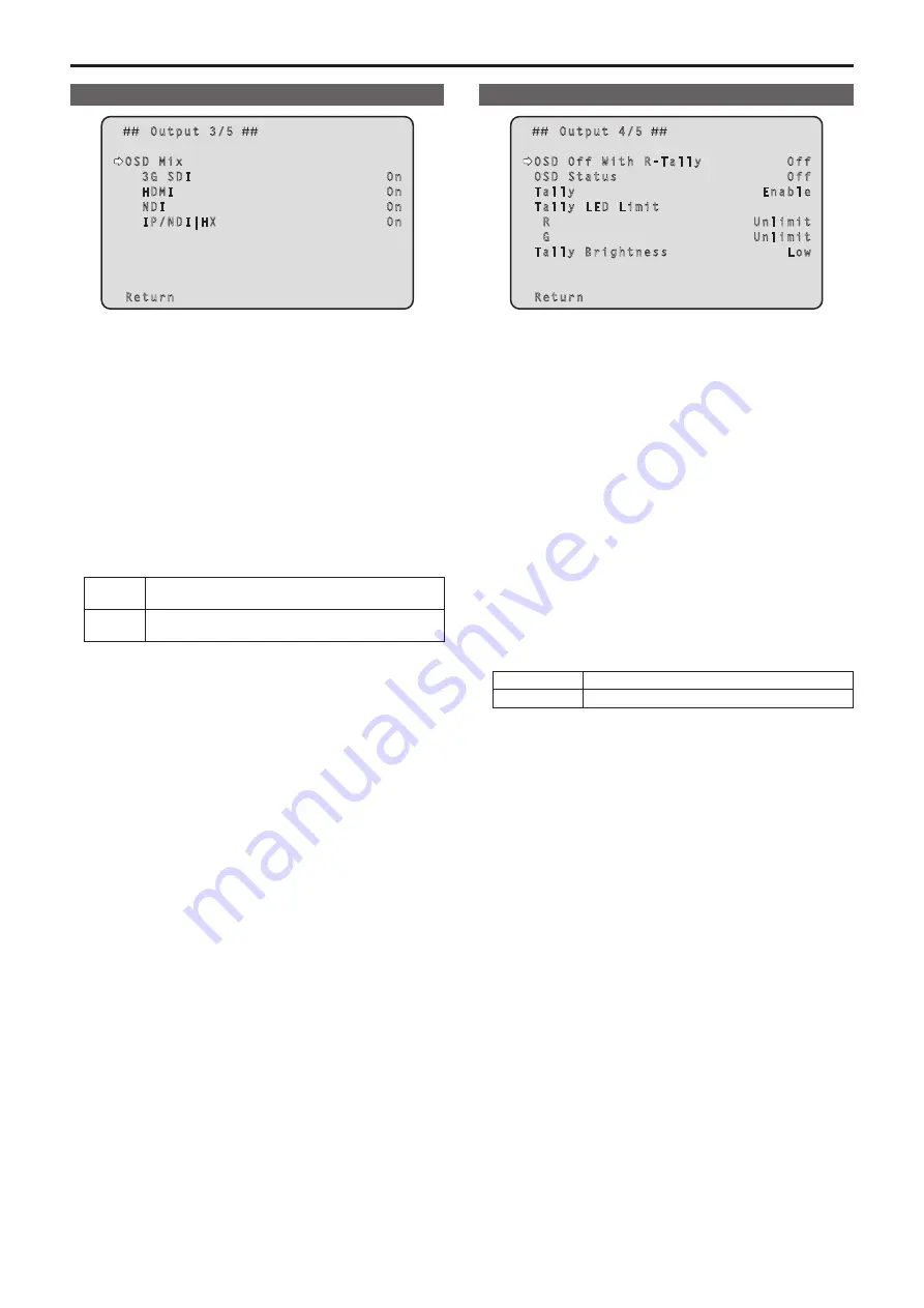 Panasonic AW-UE80WP Operating Instructions Manual Download Page 62