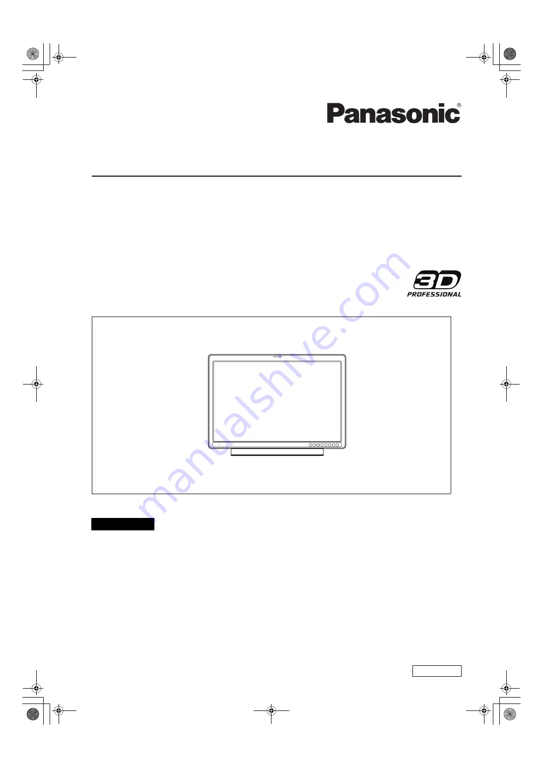 Panasonic BT-3DL2550E Скачать руководство пользователя страница 1