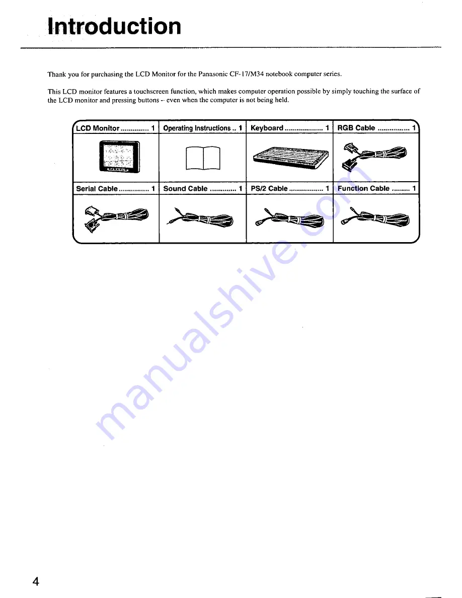 Panasonic CFVDL01W - LCD MONITOR Скачать руководство пользователя страница 4