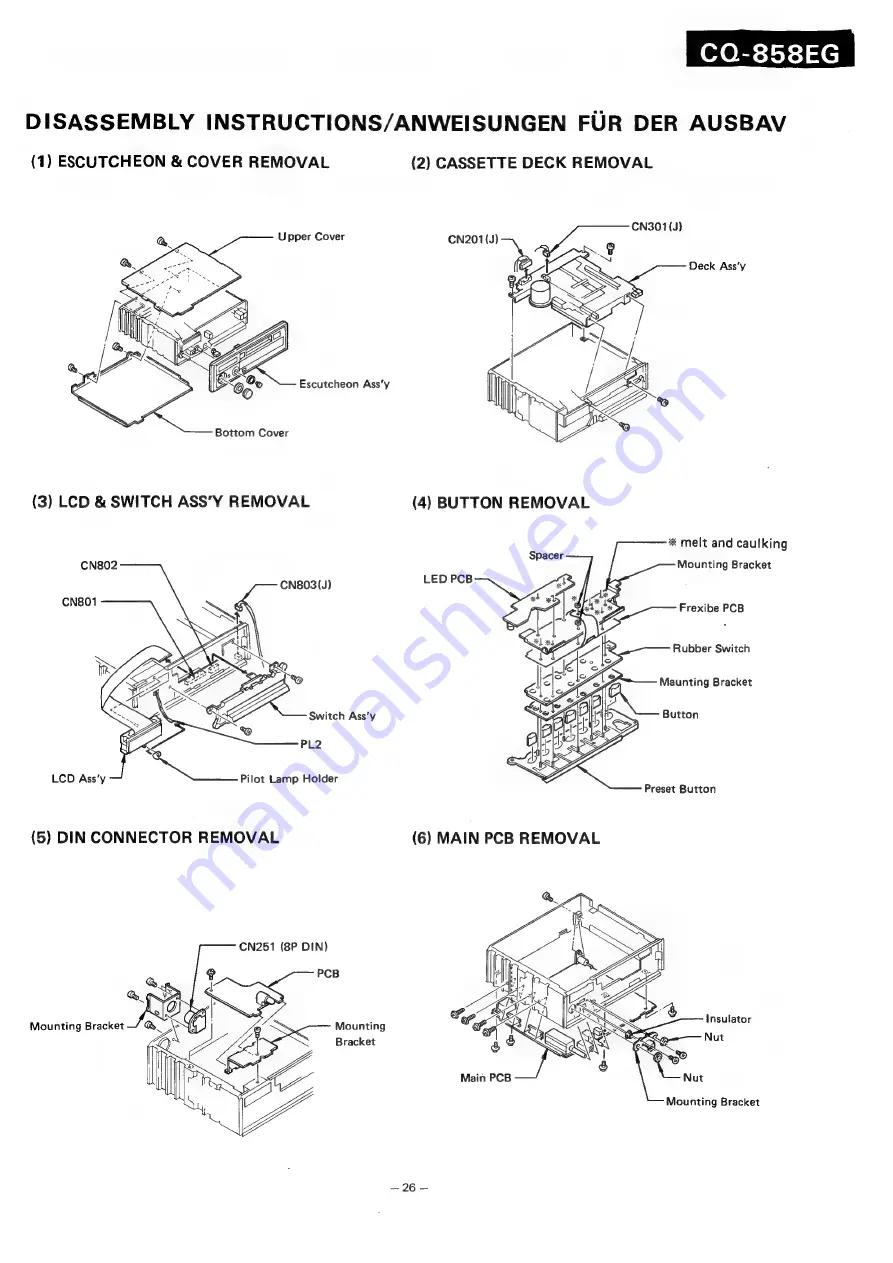 Panasonic CQ-858EG Service Manual Download Page 29