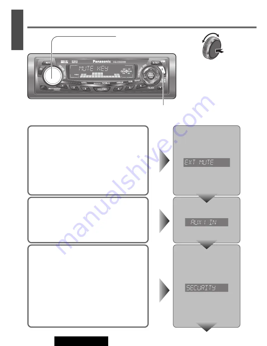 Panasonic CQ-C5403W Operating Instructions Manual Download Page 25