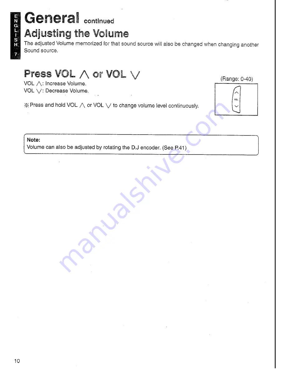 Panasonic CQ-VX303EW Operating Instructions Manual Download Page 10