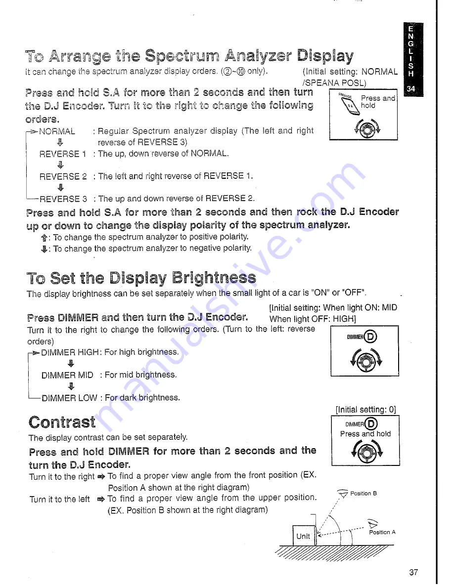 Panasonic CQ-VX303EW Operating Instructions Manual Download Page 37