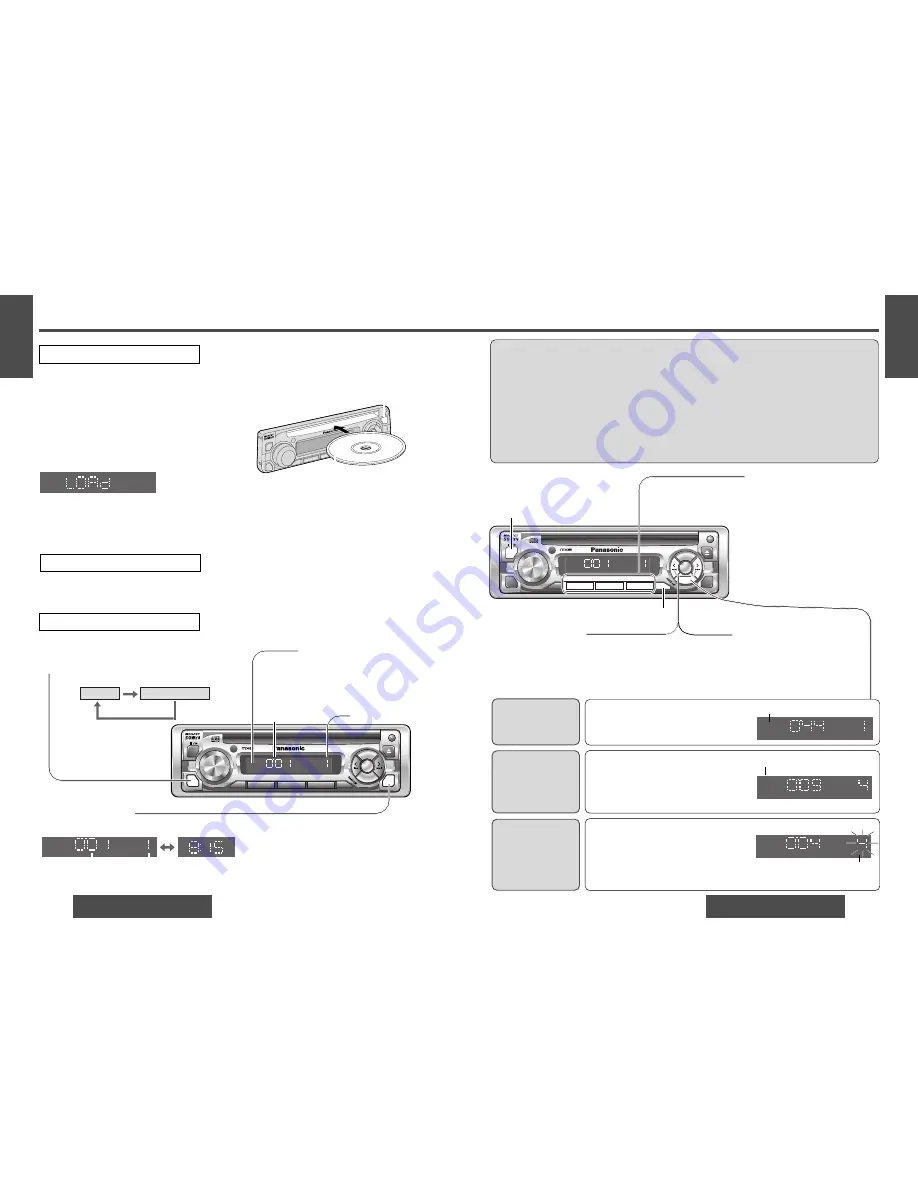 Panasonic CQC1120U - AUTO RADIO/CD DECK Operating Instructions Manual Download Page 9