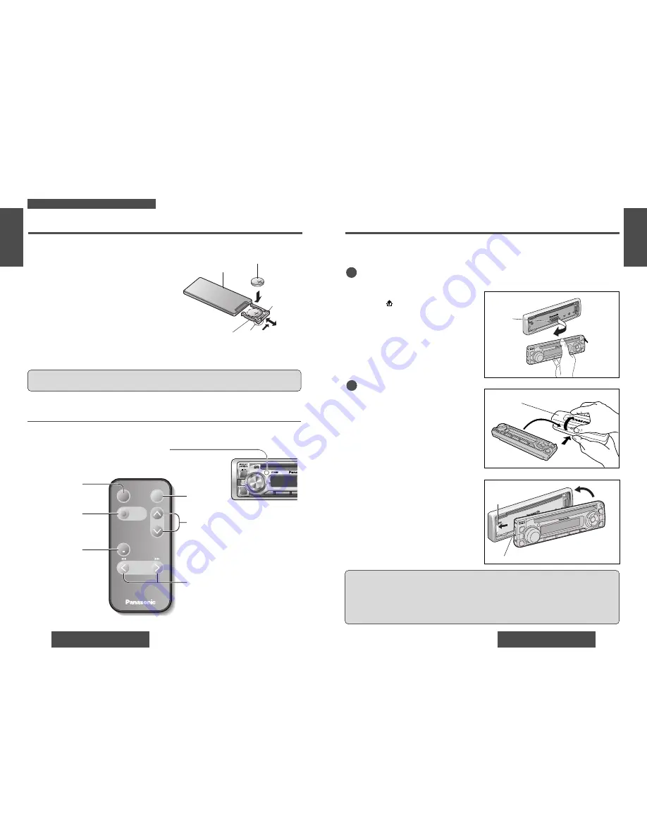 Panasonic CQC1120U - AUTO RADIO/CD DECK Operating Instructions Manual Download Page 10