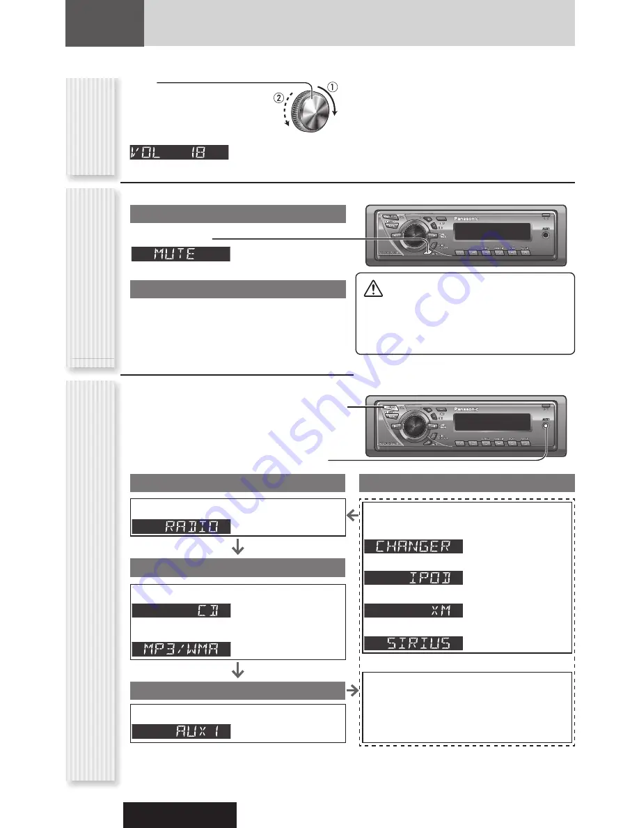 Panasonic CQC300U - 50Wx4 iPod-Ready Multi-Format Car Audio... Скачать руководство пользователя страница 12