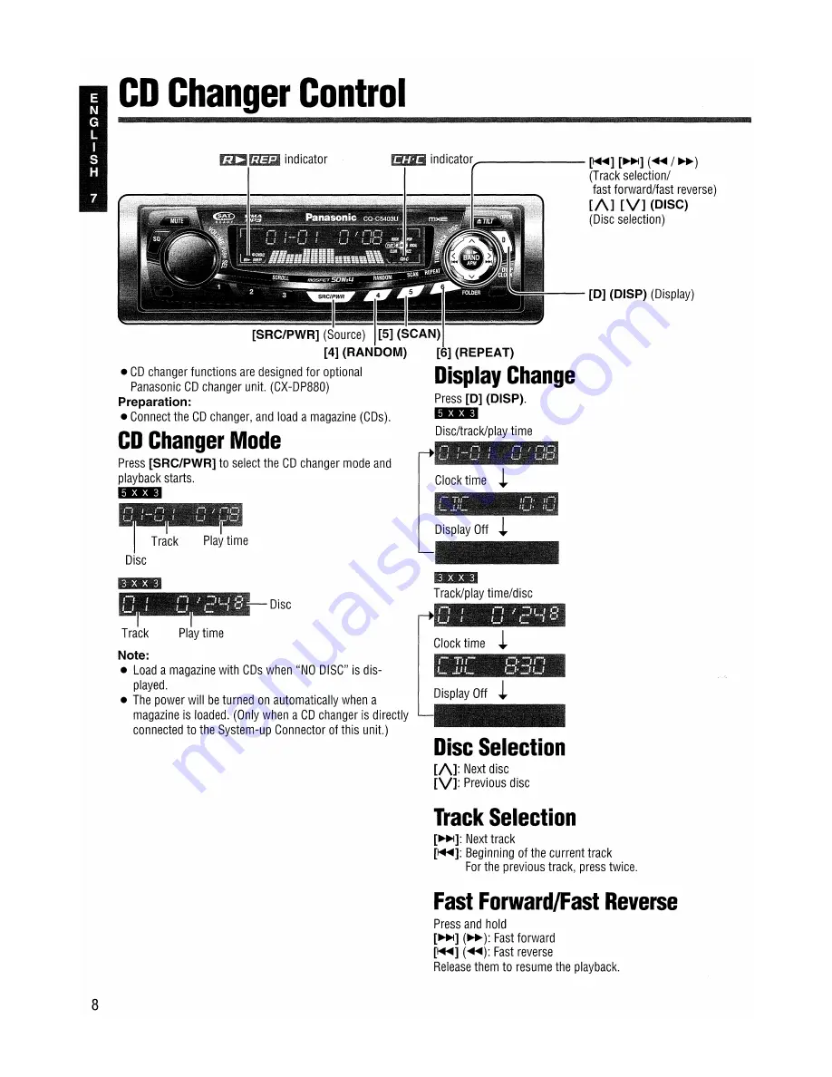 Panasonic CQC3433U - AUTO RADIO/CD DECK Operating Instructions Manual Download Page 46