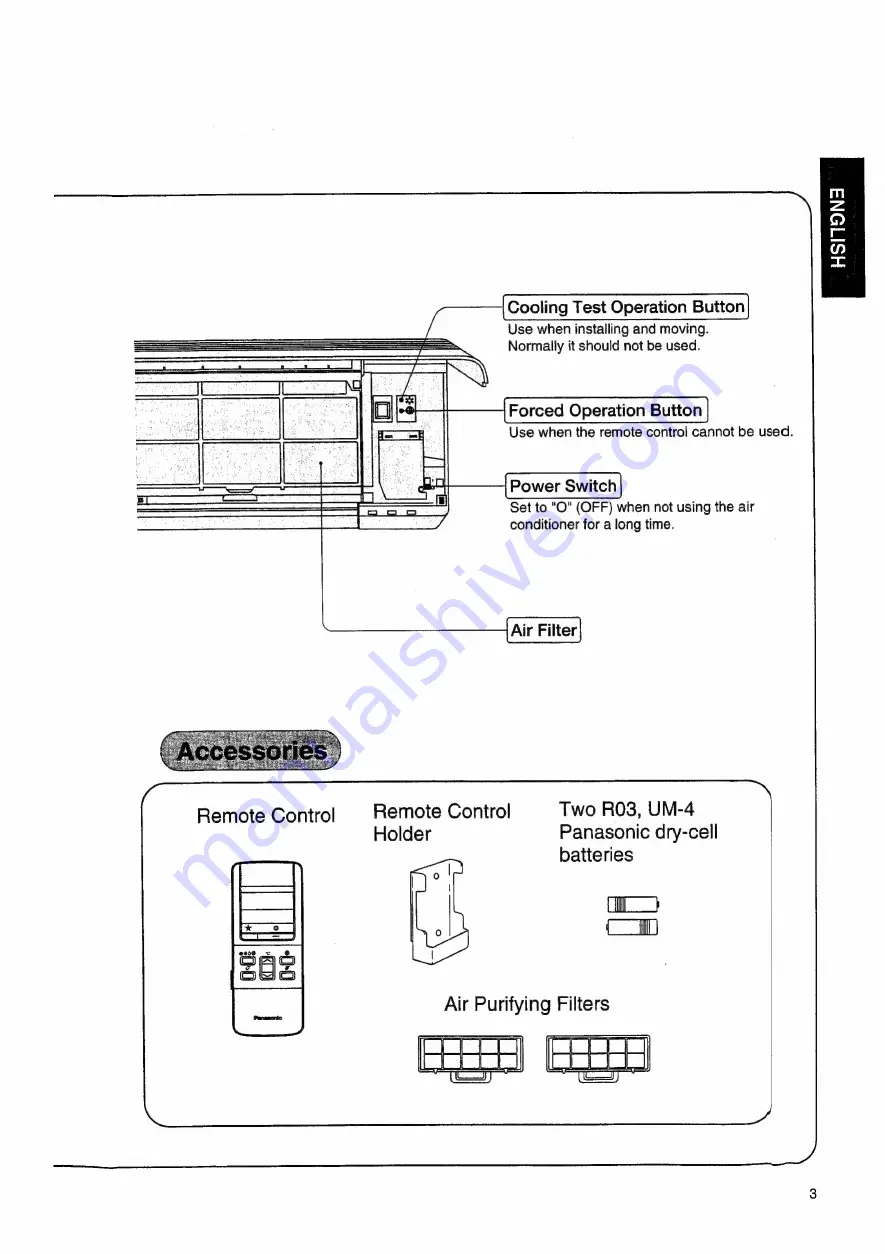 Panasonic CS-1803KE Operating Instructions Manual Download Page 4