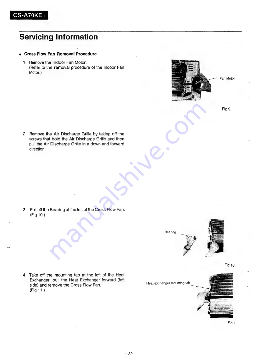 Panasonic CS-A70KE Service Manual Download Page 40