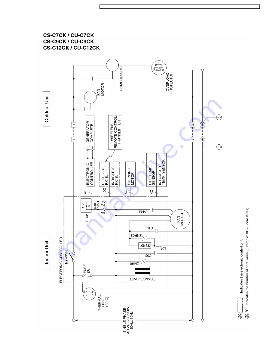 Panasonic CS-C7CKP Скачать руководство пользователя страница 17