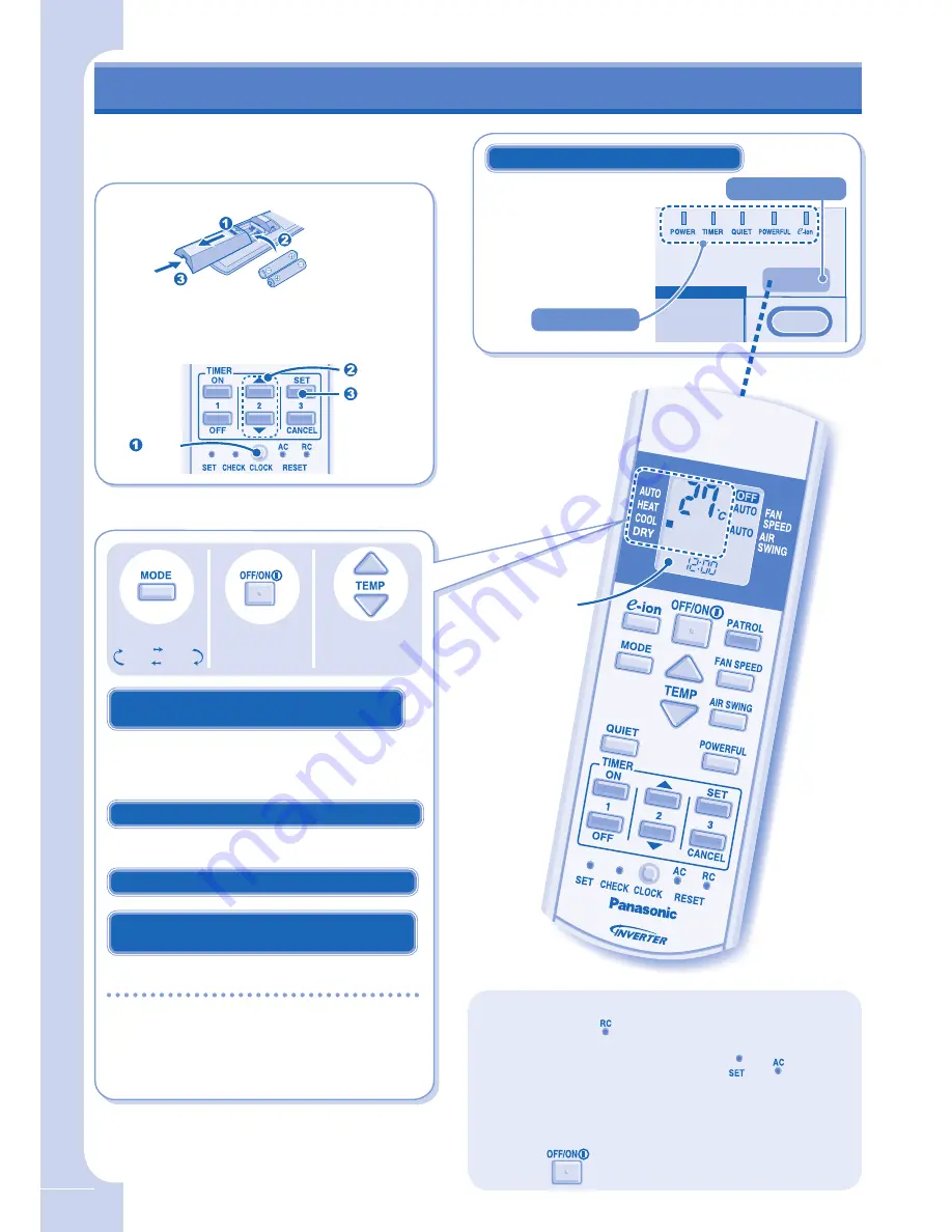 Panasonic CS-CE7GKEW Operating Instructions Manual Download Page 10