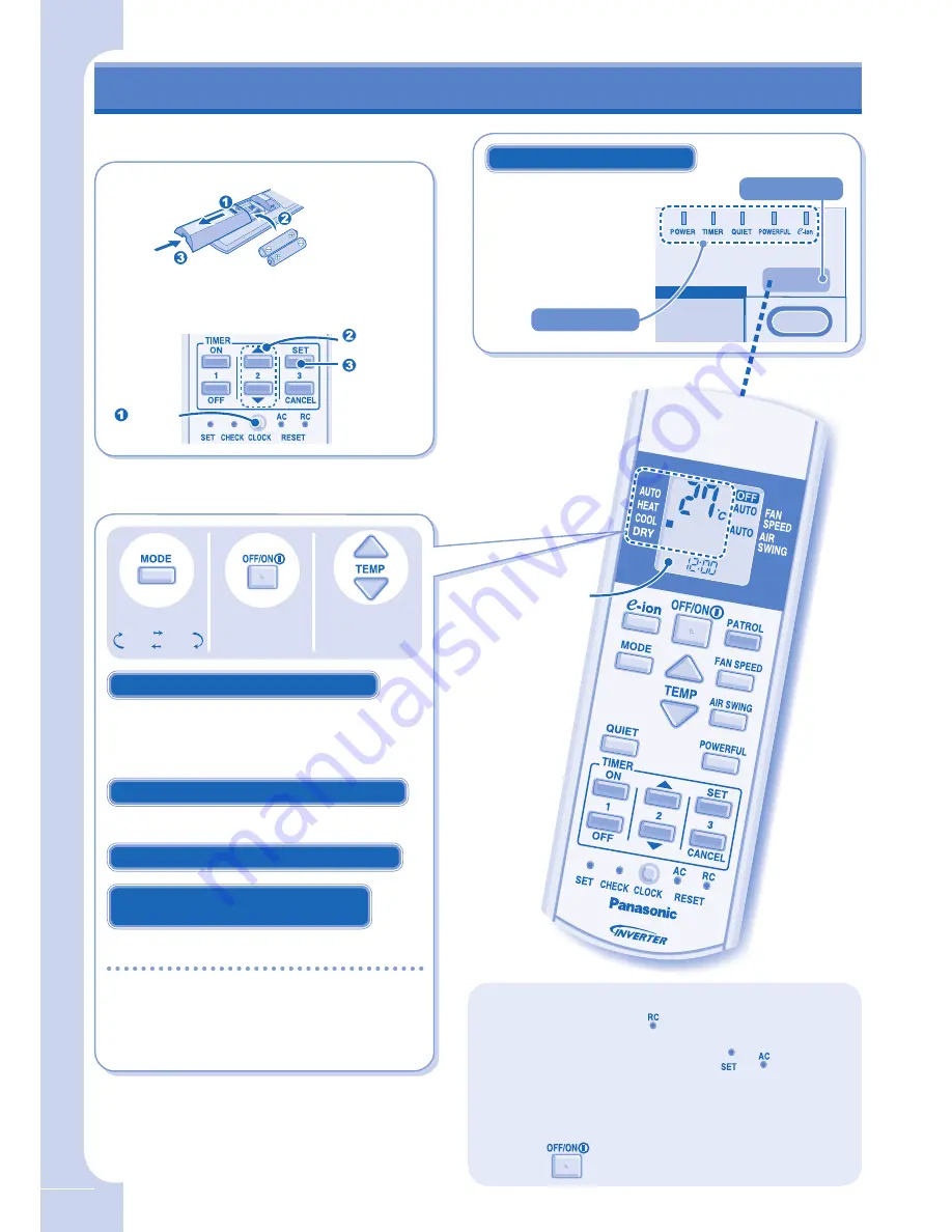 Panasonic CS-CE7GKEW Operating Instructions Manual Download Page 16