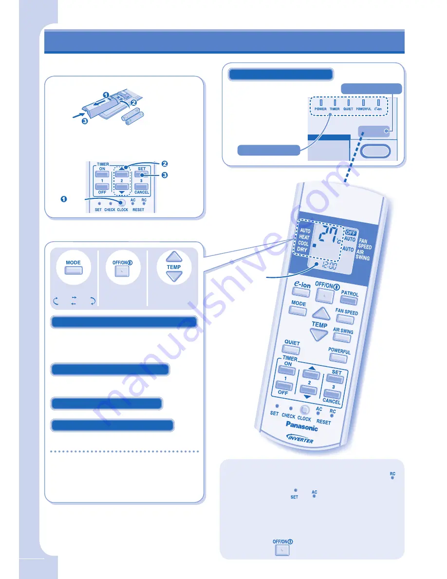 Panasonic CS-CE7GKEW Operating Instructions Manual Download Page 22