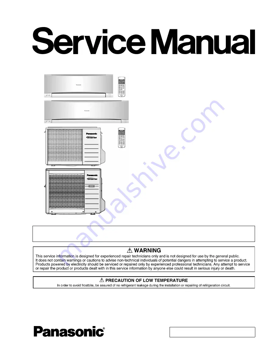 Panasonic CS-E7LKEW Service Manual Download Page 1