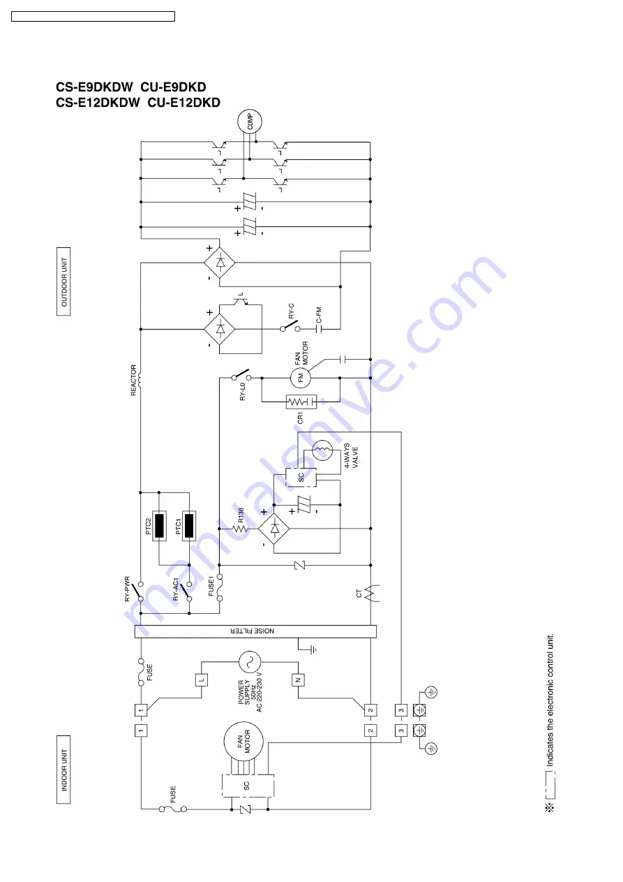 Panasonic CS-E9DKDW Скачать руководство пользователя страница 14