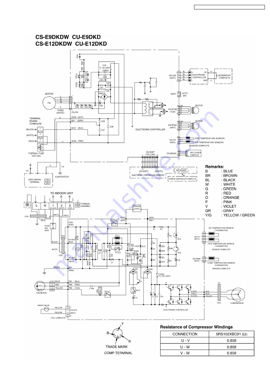 Panasonic CS-E9DKDW Скачать руководство пользователя страница 15