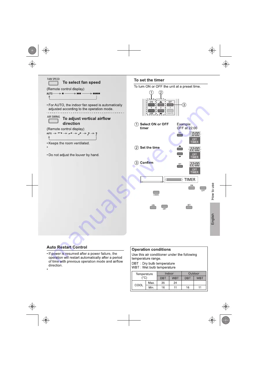 Panasonic CS-TU12VKY Series Operating Instructions Manual Download Page 11