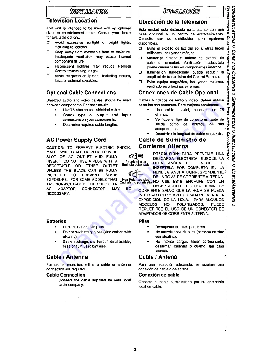 Panasonic CT-20G23 Operating Instructions Manual Download Page 3