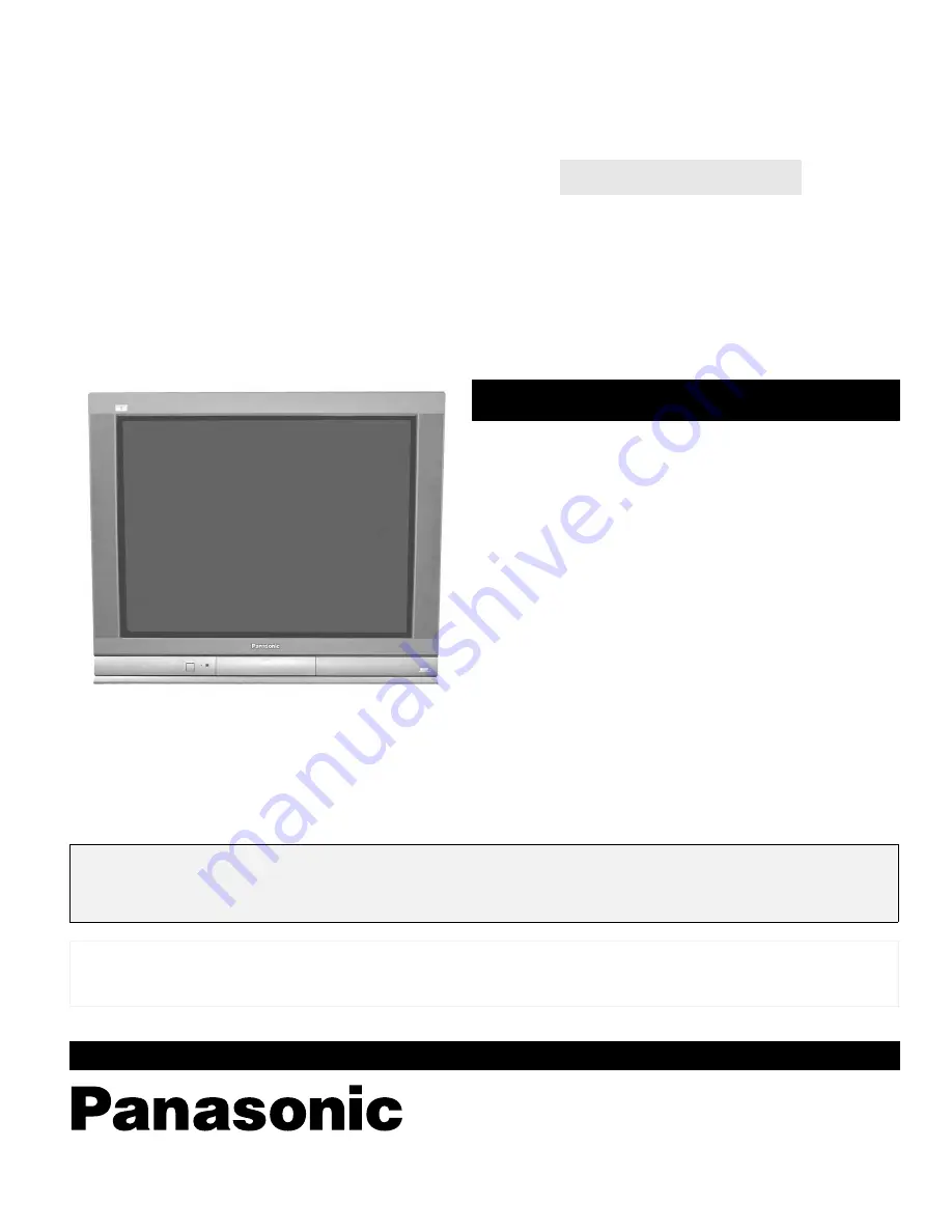 Panasonic CT-32SC13-1U Service Manual Download Page 14