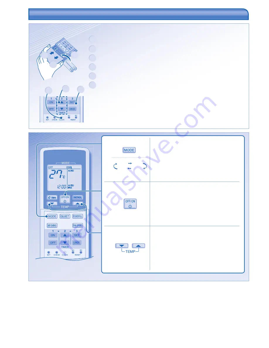 Panasonic CU-E15GKR Operating Instructions Manual Download Page 8