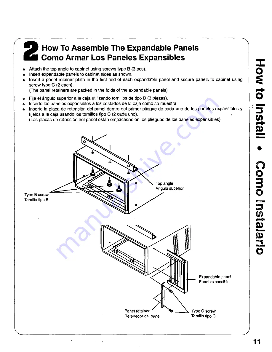 Panasonic CW-C101MU Installation And Operating Instructions Manual Download Page 11