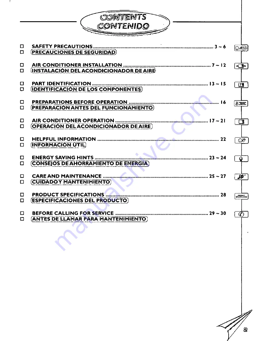 Panasonic CW-XC183EU Installation And Operating Instructions Manual Download Page 3