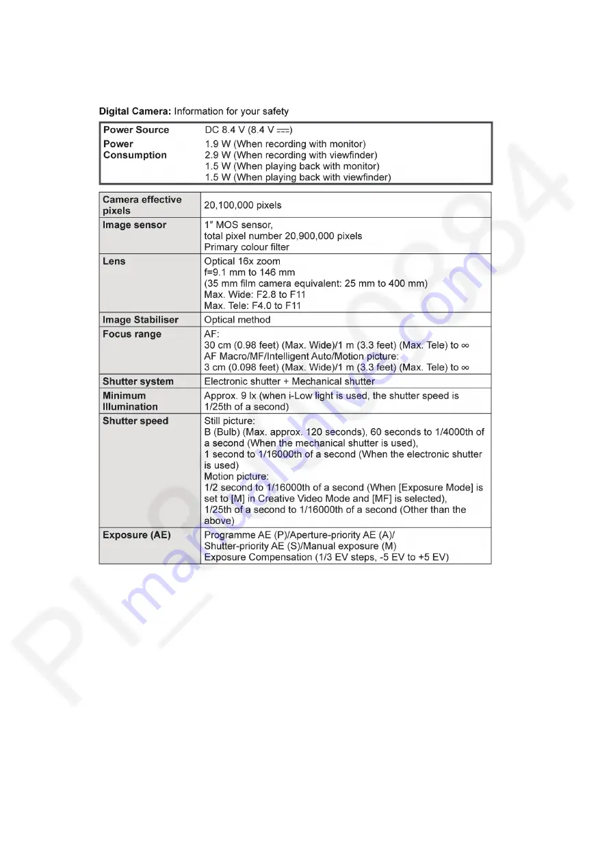 Panasonic DC-FZ1000M2P Service Manual Download Page 16