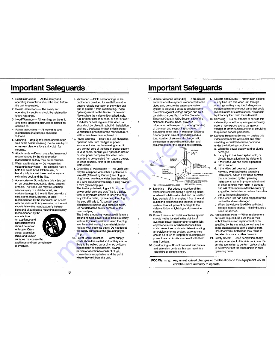 Panasonic DE-852D Operating Instructions Download Page 4