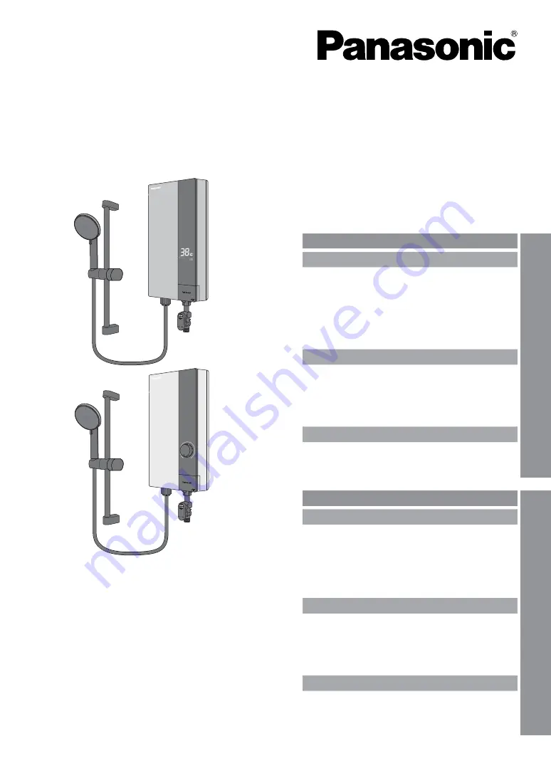 Panasonic DH-4US1 Operating And Installation Instructions Download Page 1