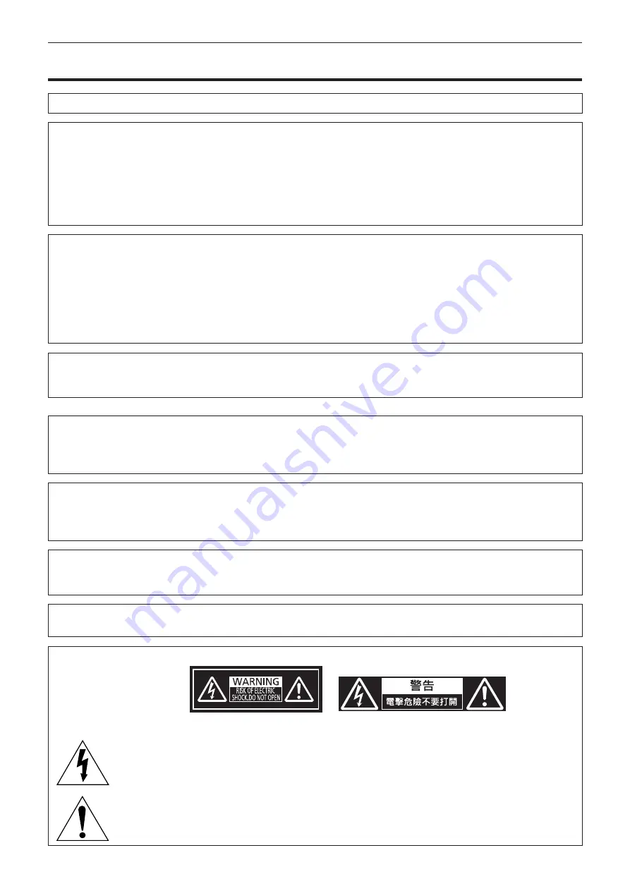 Panasonic DLP PT-FRZ60 Operating Instructions (Functional Manual) Download Page 4