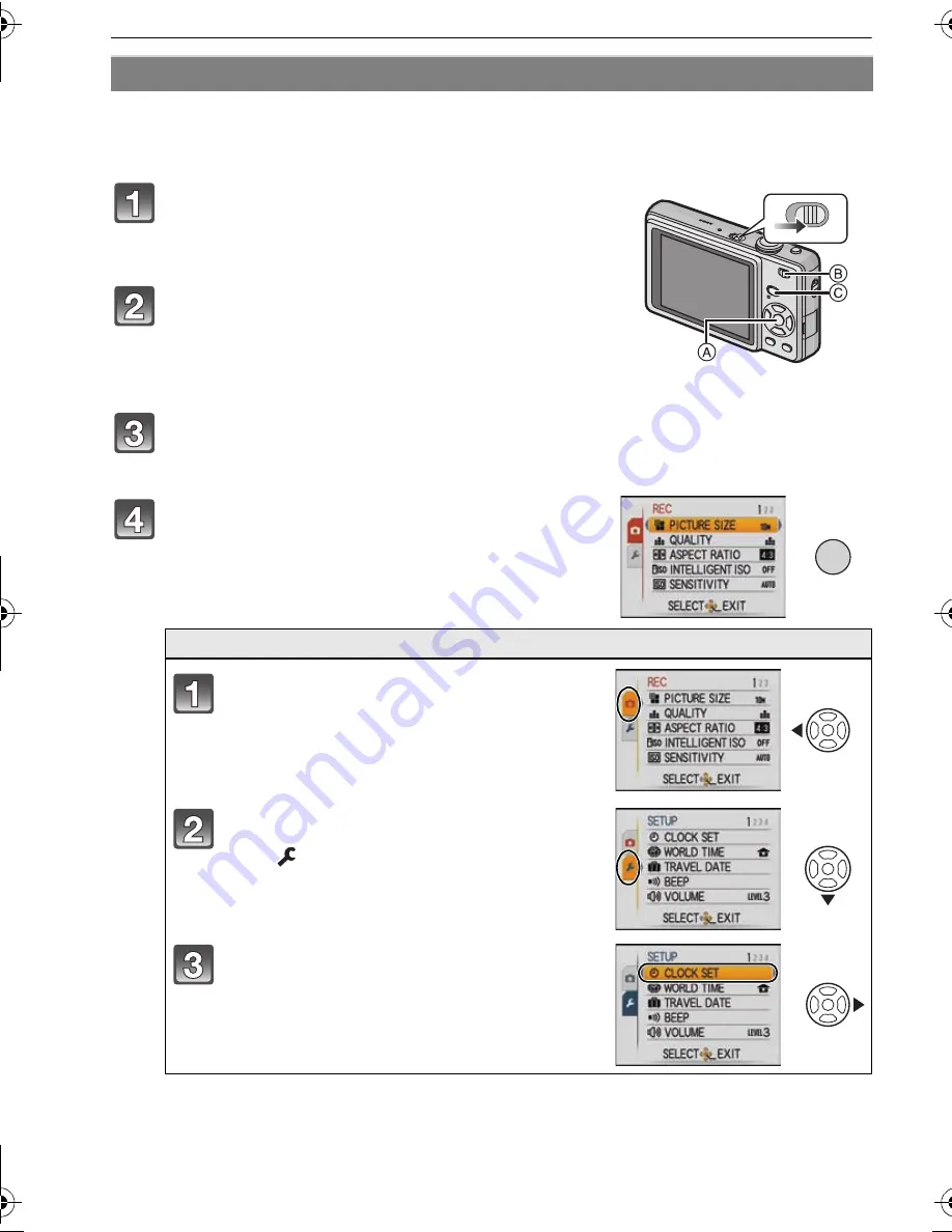 Panasonic DMC FS7G - Lumix Digital Camera Operating Instructions Manual Download Page 20