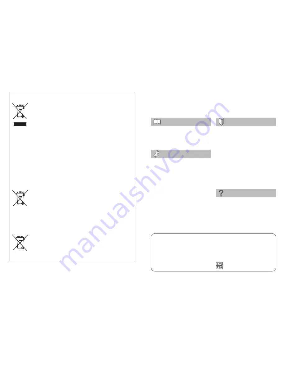 Panasonic DMC-TZ9 Basic Operating Instructions Manual Download Page 4