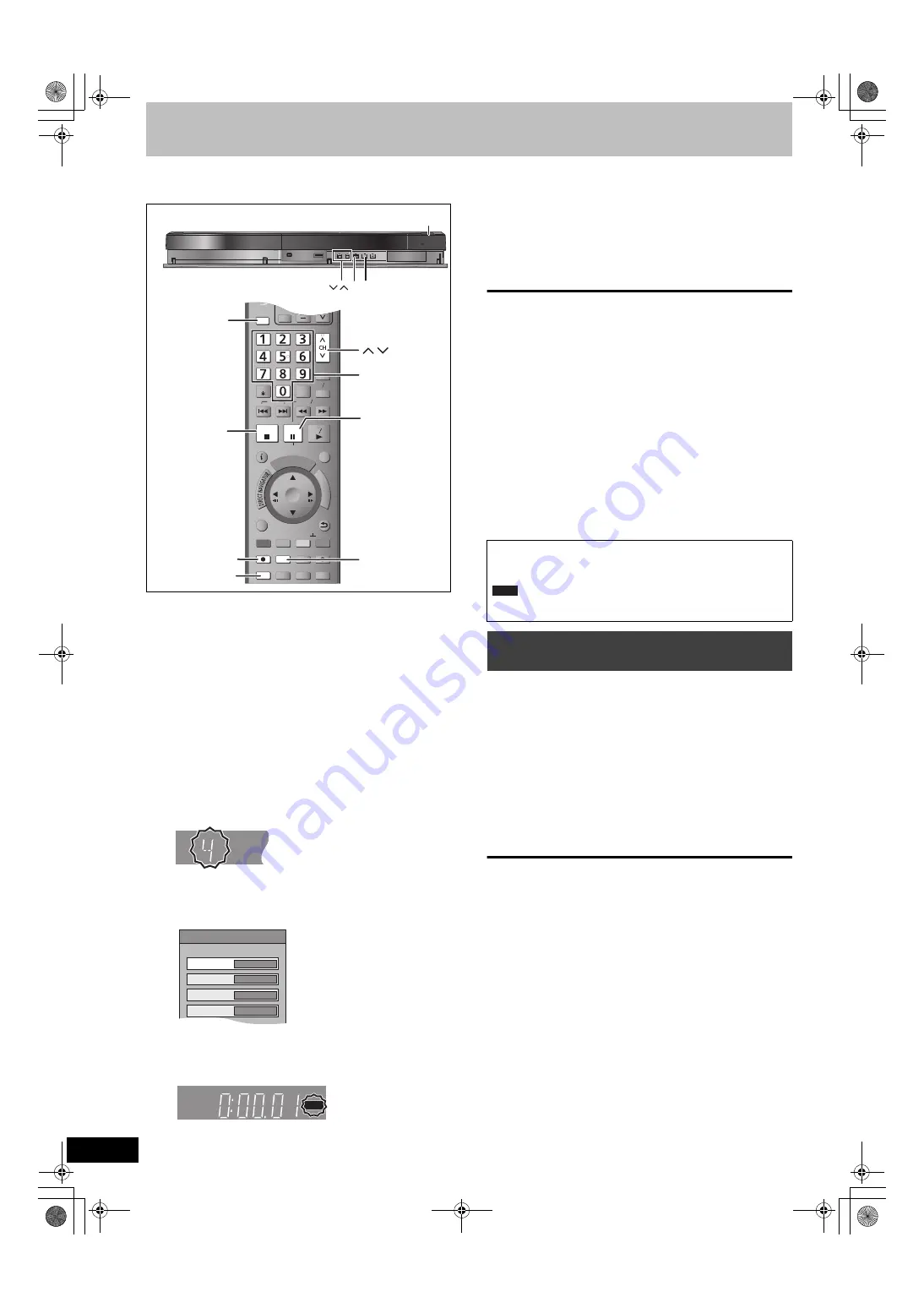 Panasonic DMR-EH63 Operating Instructions Manual Download Page 20