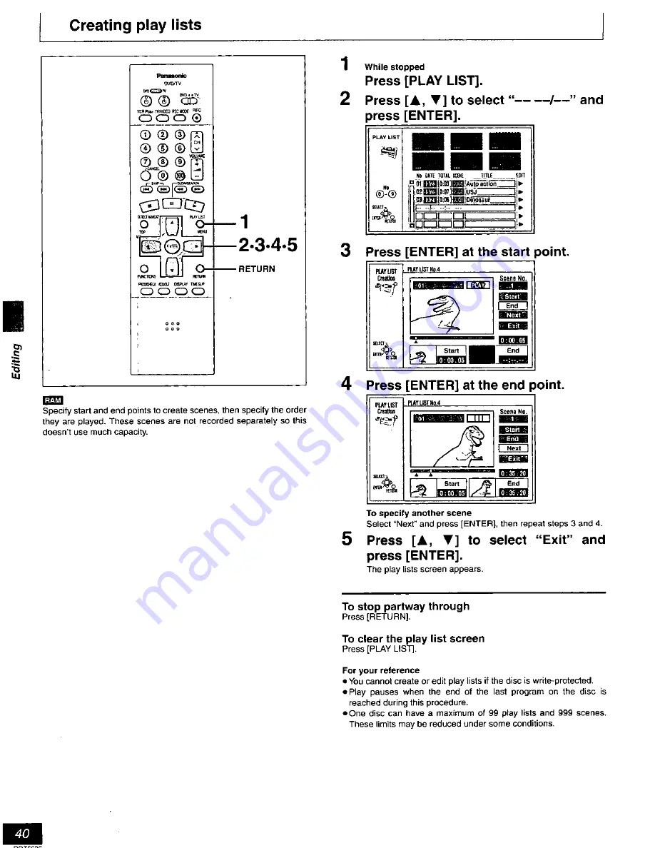 Panasonic DMR-T3030 Operating Instrctions Download Page 40