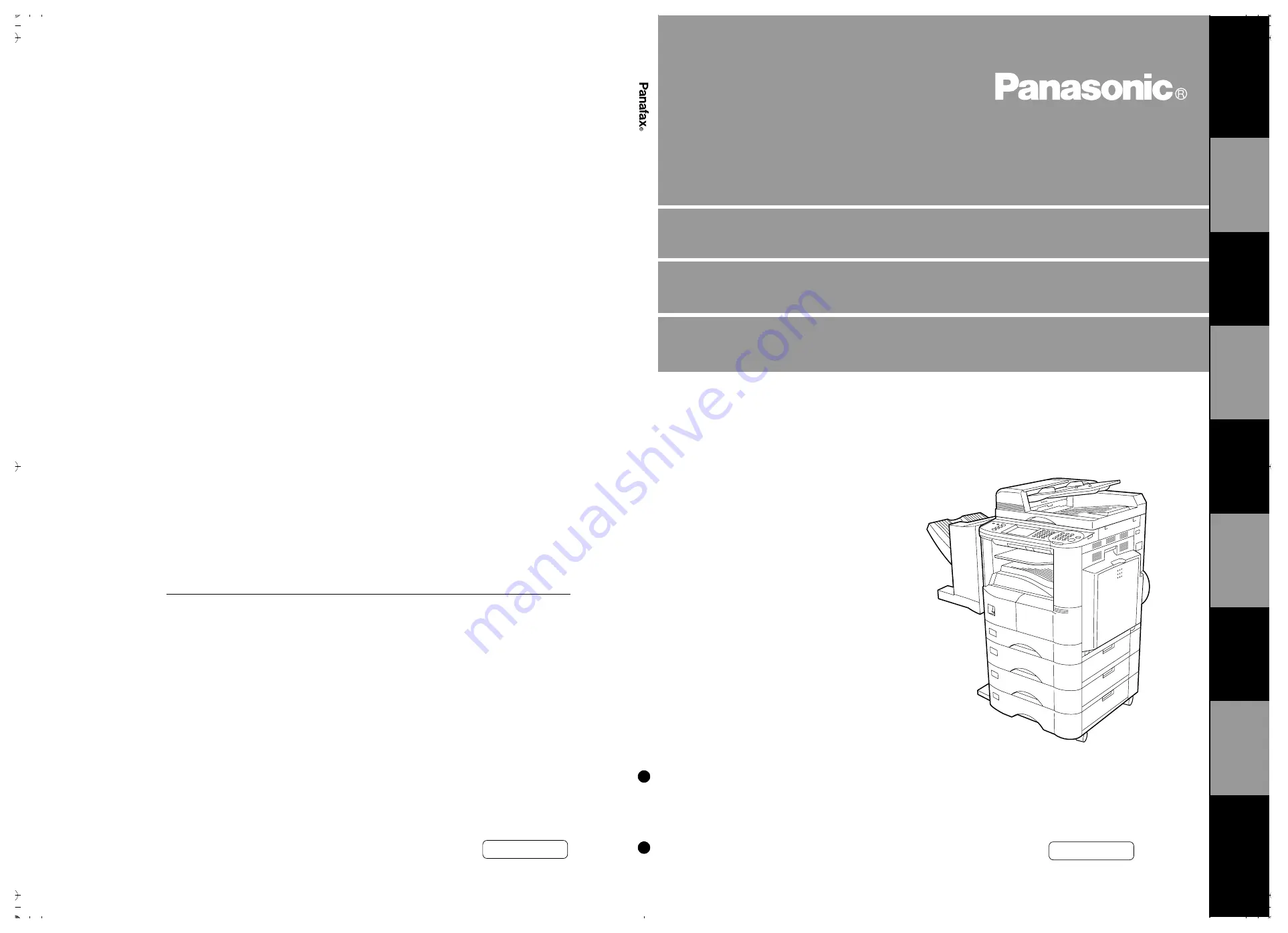 Panasonic DP-2500/3000 Operating Instructions Manual Download Page 187