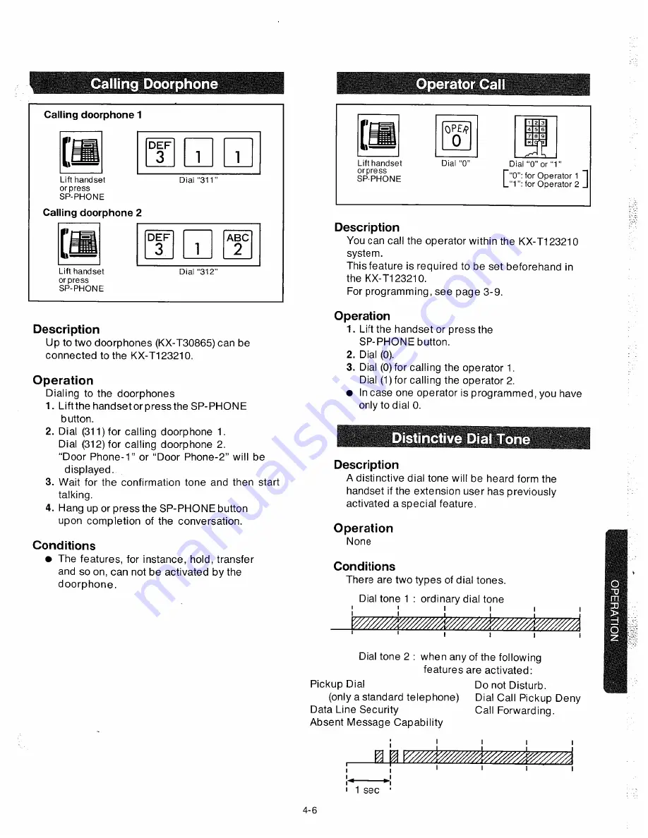 Panasonic EASA-PHONE KX-T123210 Installation Manual Download Page 131